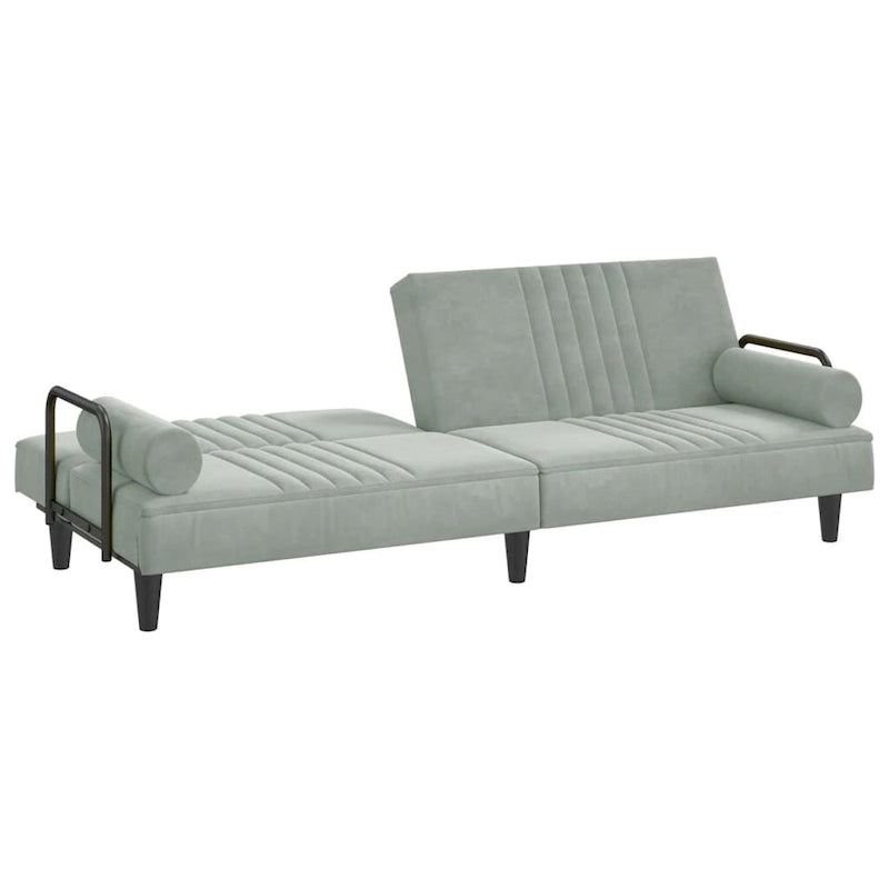 vidaXL Sofa Bed with Armrests Couch Recliner Loveseat Folding Daybed Velvet - 80.7 x 35 x 27.6