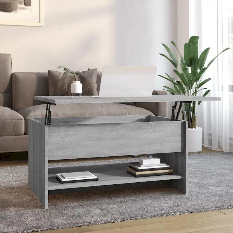 vidaXL Coffee Table Lift Top End Table Accent Side Sofa Table Engineered Wood - 31.5 x 19.7 x 16.7
