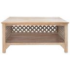 SAFAVIEH Bernardina Square Single Shelf Coffee Table - 34 L x 34 D x 16 H - 34Wx34Dx16H