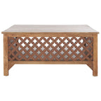 SAFAVIEH Bernardina Square Single Shelf Coffee Table - 34 L x 34 D x 16 H - 34Wx34Dx16H