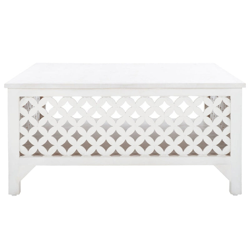 SAFAVIEH Bernardina Square Single Shelf Coffee Table - 34 L x 34 D x 16 H - 34Wx34Dx16H