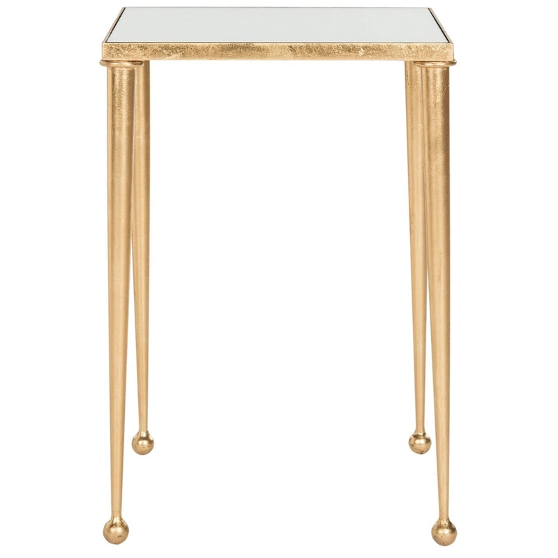SAFAVIEH Jetty Antique Gold Leaf End Table - 14 x 14 x 21 - 14Wx14Dx21H