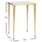 SAFAVIEH Jetty Antique Gold Leaf End Table - 14 x 14 x 21 - 14Wx14Dx21H