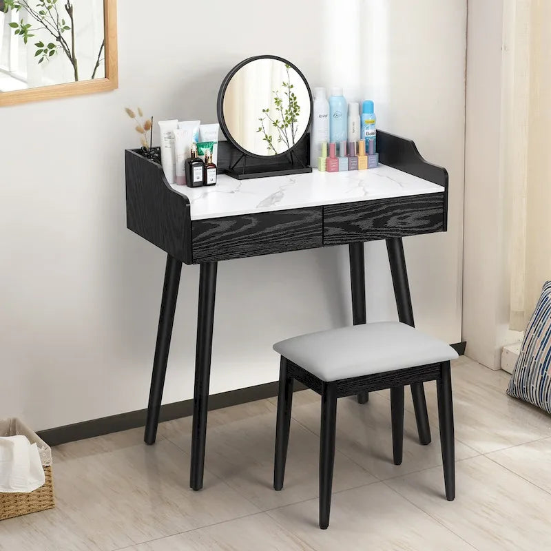 Vanity Table Set with Removable Mirror