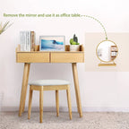 Vanity Table Set with Removable Mirror