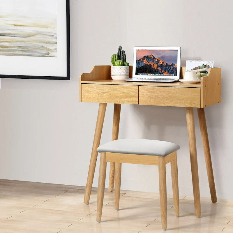 Vanity Table Set with Removable Mirror