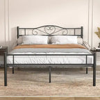 Javlergo Metal Platform Bed Frame with Modern Headboard, No Box Spring Needed