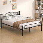 Javlergo Metal Platform Bed Frame with Modern Headboard, No Box Spring Needed