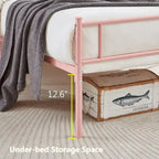 Javlergo Metal Platform Bed Frame with Modern Headboard, No Box Spring Needed