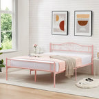 Javlergo Metal Platform Bed Frame with Modern Headboard, No Box Spring Needed