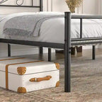 Javlergo Metal Platform Bed Frame with Modern Headboard, No Box Spring Needed