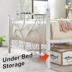 Javlergo Victoria Metal Platform Bed Frame with Headboard and Footboard