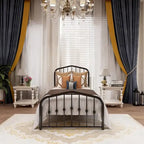 Aufank Platform Metal Bed Frame, Iron Slat, Easy Assembly