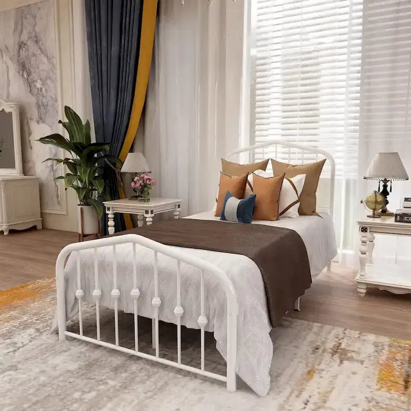 Aufank Platform Metal Bed Frame, Iron Slat, Easy Assembly