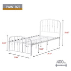 Aufank Platform Metal Bed Frame, Iron Slat, Easy Assembly