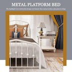 Aufank Platform Metal Bed Frame, Iron Slat, Easy Assembly