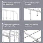 Aufank Platform Metal Bed Frame, Iron Slat, Easy Assembly