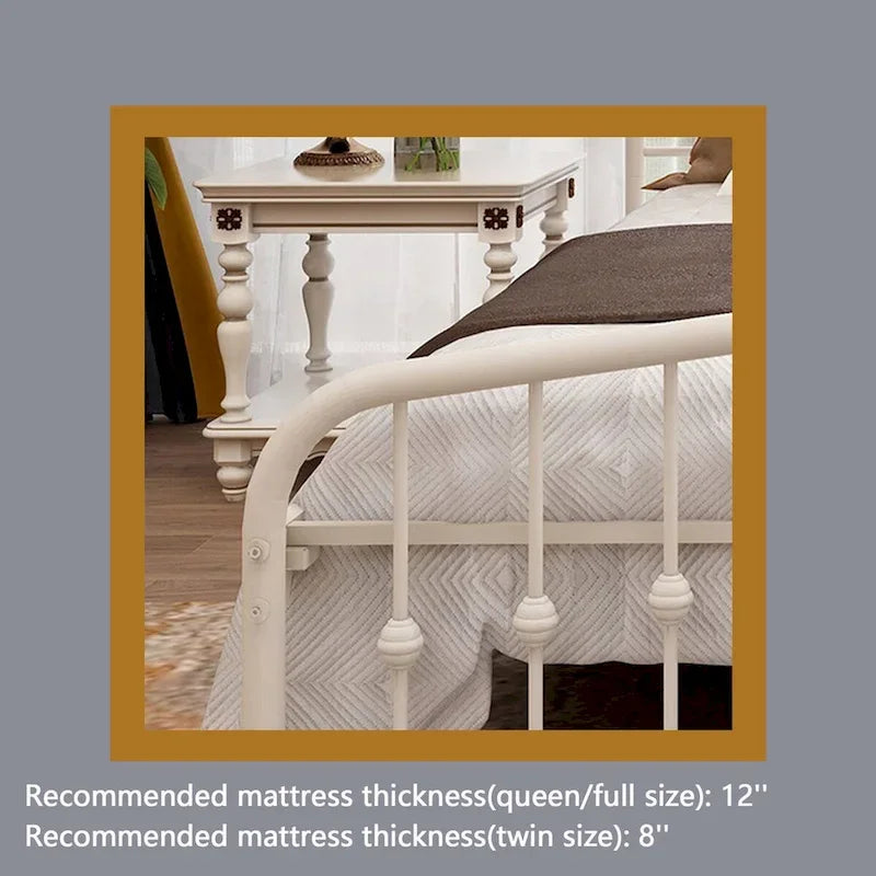 Aufank Platform Metal Bed Frame, Iron Slat, Easy Assembly