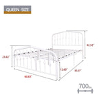 Aufank Platform Metal Bed Frame, Iron Slat, Easy Assembly