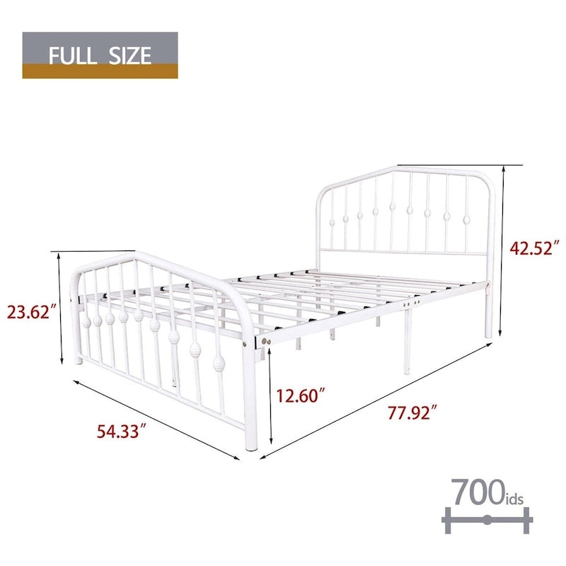 Aufank Platform Metal Bed Frame, Iron Slat, Easy Assembly