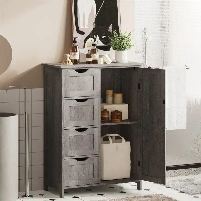 Bathroom Floor Cabinet - 11.8D x 21.7W x 32.5H