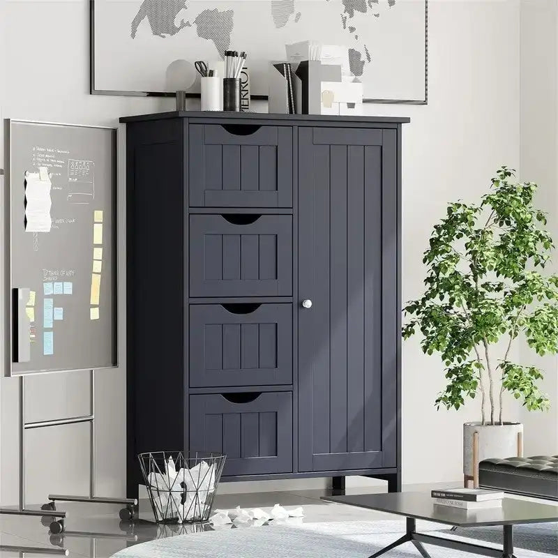 Bathroom Floor Cabinet - 11.8D x 21.7W x 32.5H