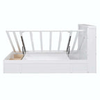 Wood Queen Size Hydraulic Platform Bed with Storage LED Headboard