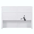 Wood Queen Size Hydraulic Platform Bed with Storage LED Headboard