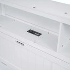 Wood Queen Size Hydraulic Platform Bed with Storage LED Headboard