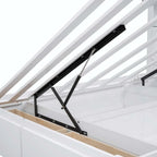 Wood Queen Size Hydraulic Platform Bed with Storage LED Headboard