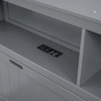 Wood Queen Size Hydraulic Platform Bed with Storage LED Headboard