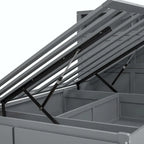 Wood Queen Size Hydraulic Platform Bed with Storage LED Headboard