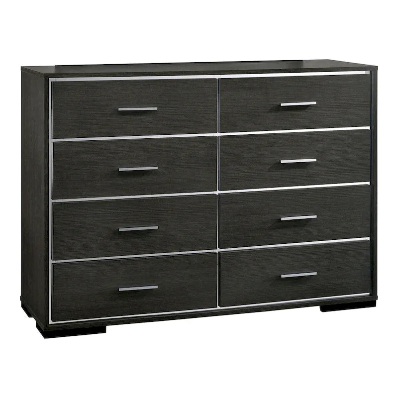 Furniture of America Kastela Contemporary Grey 2-Piece 8-Drawer Dresser and Mirror Set