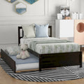 Twin size Platform Bed Wood Bed Frame with Trundle