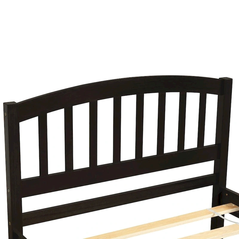 Twin size Platform Bed Wood Bed Frame with Trundle