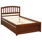 Twin size Platform Bed Wood Bed Frame with Trundle