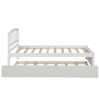 Twin size Platform Bed Wood Bed Frame with Trundle