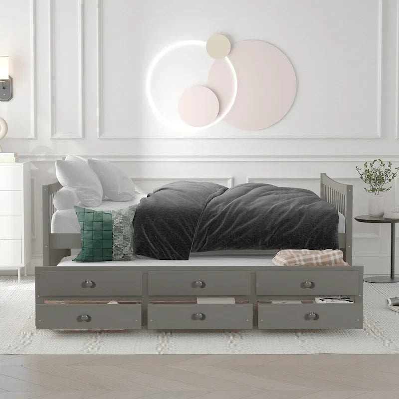 Full size Daybed with Twin size Trundle and Drawers