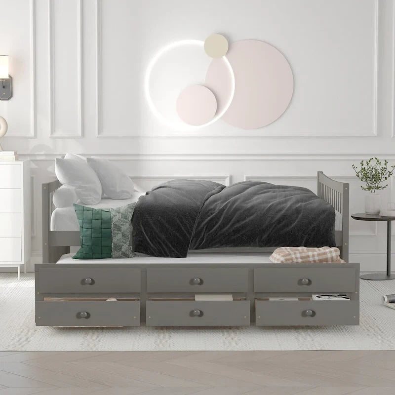 Full size Daybed with Twin size Trundle and Drawers