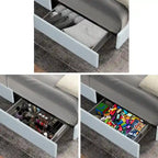 Christopher Knight Home Valle Queen Sized Boucle Upholstered Platform Bed with Drawers, Ivory