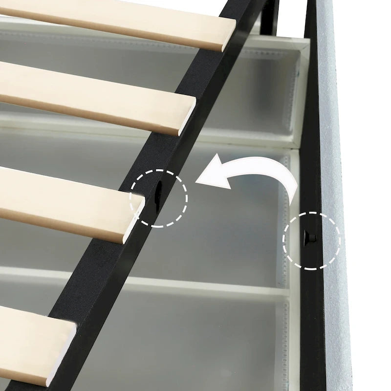 Christopher Knight Home Valle Queen Sized Boucle Upholstered Platform Bed with Drawers, Ivory