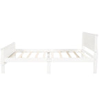 Twin/Full/Queen Wood Frame Sleigh Bed with Footboard