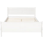 Twin/Full/Queen Wood Frame Sleigh Bed with Footboard