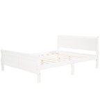 Twin/Full/Queen Wood Frame Sleigh Bed with Footboard
