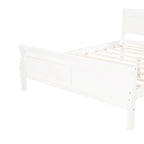 Twin/Full/Queen Wood Frame Sleigh Bed with Footboard