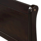 Twin/Full/Queen Wood Frame Sleigh Bed with Footboard
