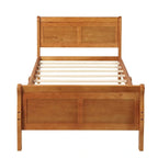 Twin/Full/Queen Wood Frame Sleigh Bed with Footboard
