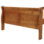 Twin/Full/Queen Wood Frame Sleigh Bed with Footboard