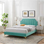 Sienna Performance Velvet Queen Platform Bed