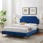 Sienna Performance Velvet Queen Platform Bed